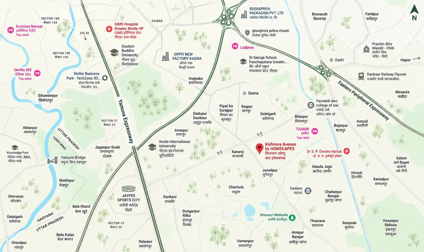 Kishnara Avenue connectivity map